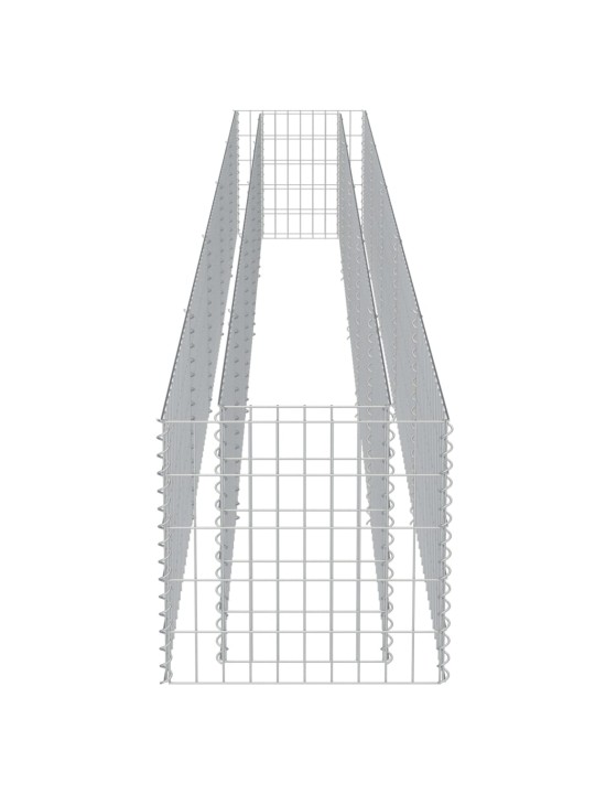 Gabions, augstā puķu kaste, cinkots tērauds, 450x50x50 cm
