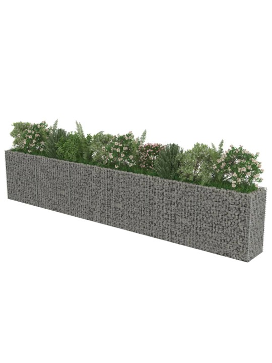Gabions, augstā puķu kaste, cinkots tērauds, 540x50x100 cm
