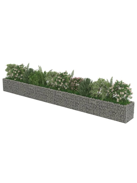 Gabions, augstā puķu kaste, cinkots tērauds, 540x50x50 cm