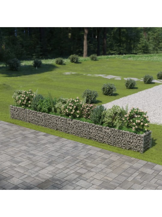 Gabions, augstā puķu kaste, cinkots tērauds, 540x50x50 cm