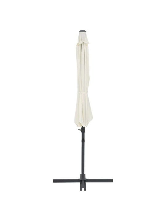 Saulessargs ar tērauda kātu, 300 cm, smilškrāsas