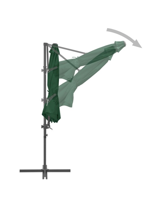 Saulessargs ar tērauda kātu, 300 cm, zaļš