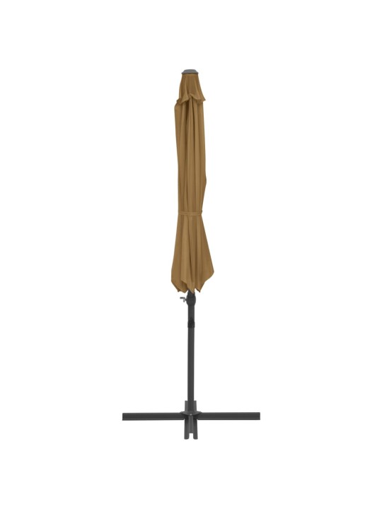 Saulessargs ar tērauda kātu, 300 cm, pelēkbrūns