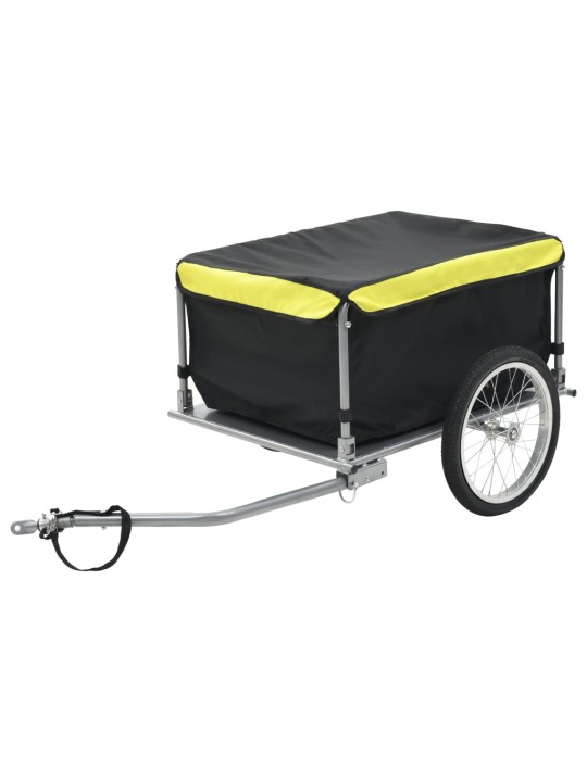Velosipēda piekabe, 65 kg, melna ar dzeltenu