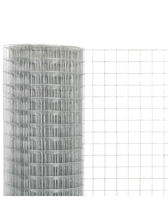 Stiepļu žogs, cinkots tērauds, 10x0,5 m, sudraba krāsā