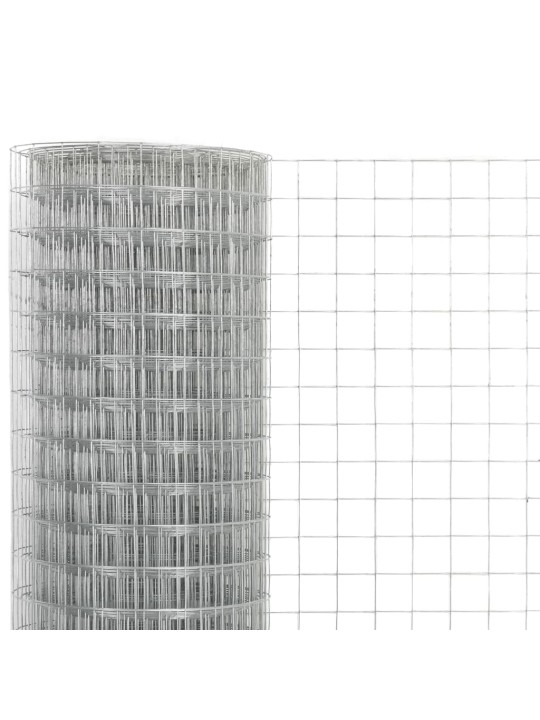 Stiepļu žogs, cinkots tērauds, 10x1,5 m, sudraba krāsā