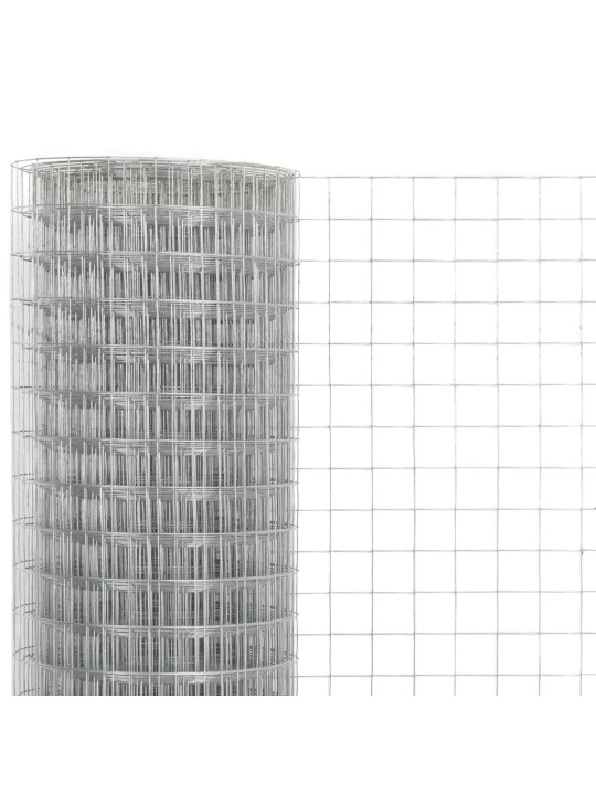 Stiepļu žogs, cinkots tērauds, 25x1,5 m, sudraba krāsā