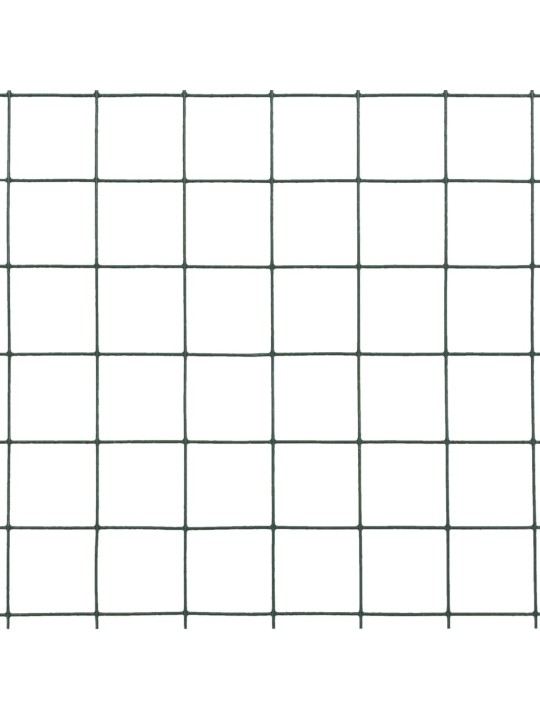 Stiepļu žogs, tērauds ar pvc pārklājumu, 10x0,5 m, zaļš