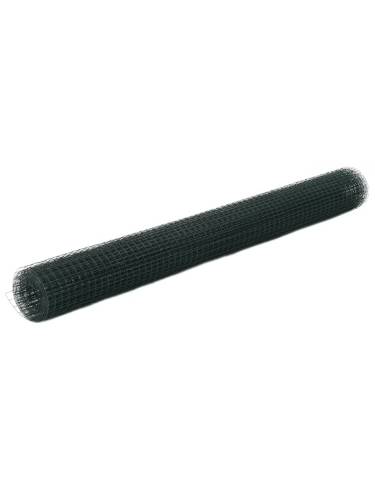 Stiepļu žogs, tērauds ar pvc pārklājumu, 10x1,5 m, zaļš