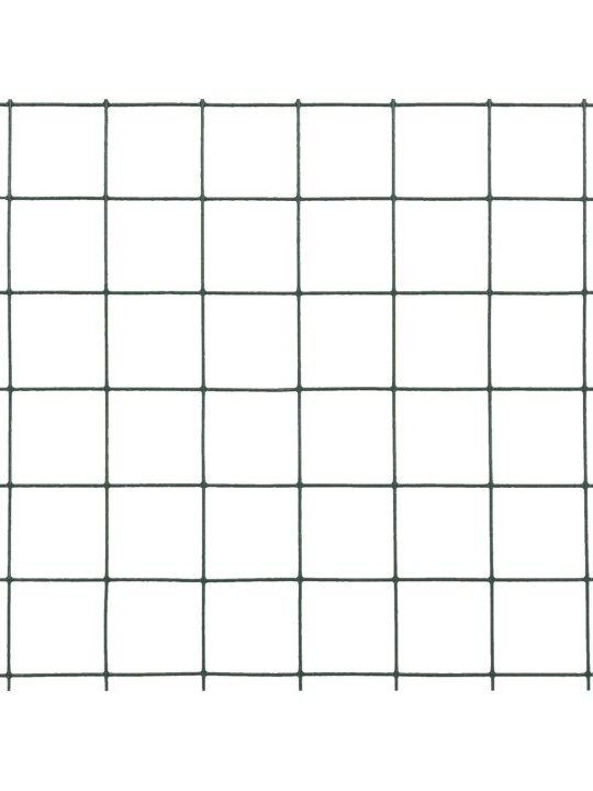 Stiepļu žogs, tērauds ar pvc pārklājumu, 10x1,5 m, zaļš