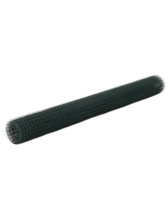 Stiepļu žogs, tērauds ar pvc pārklājumu, 10x1,5 m, zaļš