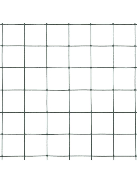 Stiepļu žogs, tērauds ar pvc pārklājumu, 25x1,5 m, zaļš