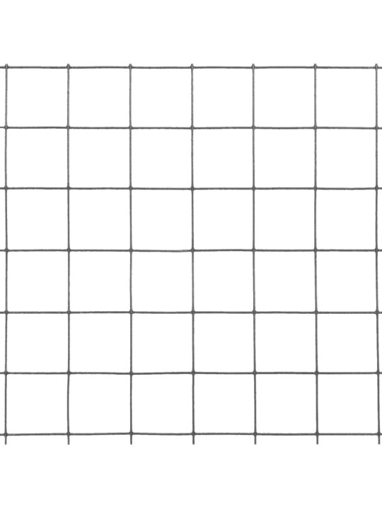 Stiepļu žogs, tērauds ar pvc pārklājumu, 25x1 m, pelēks
