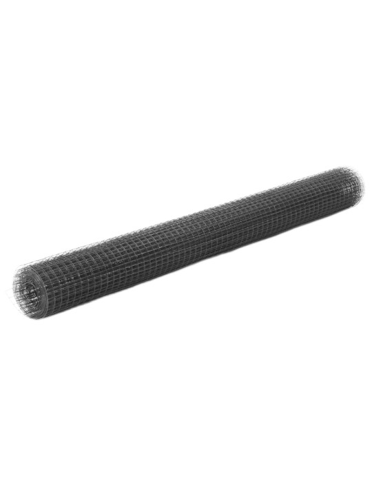 Stiepļu žogs, tērauds ar pvc pārklājumu, 10x1,5 m, pelēks