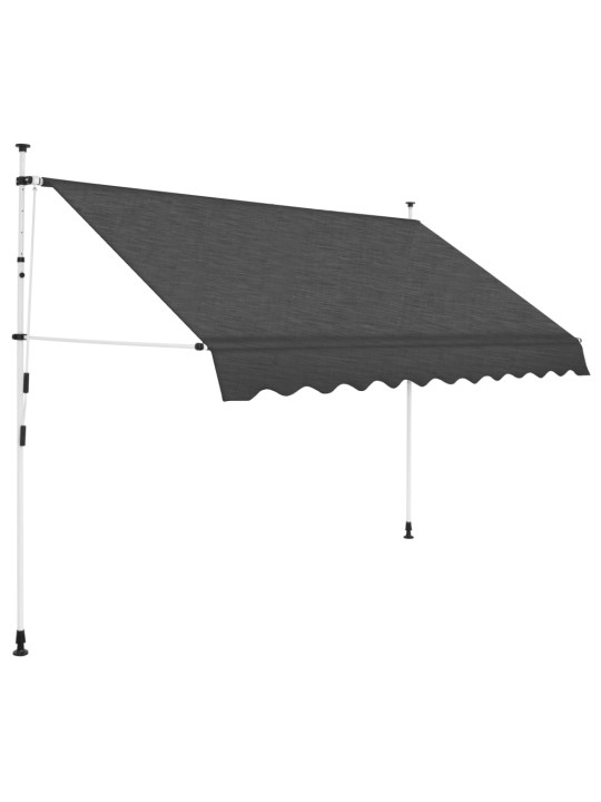 Izvelkama markīze, 300 cm, manuāli darbināma, antracītpelēka