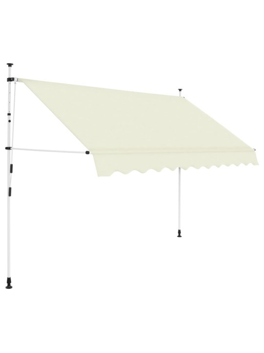Markīze, krēmkrāsā, 250 cm, manuāli darbināma, sarullējama
