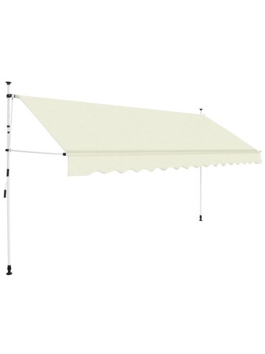 Markīze, krēmkrāsā, 350 cm, manuāli darbināma, sarullējama