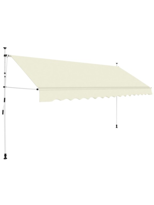 Markīze, krēmkrāsā, 400 cm, manuāli darbināma, sarullējama