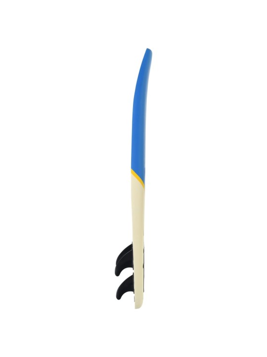 Sērfa dēlis, 170 cm, zils un krēmkrāsas