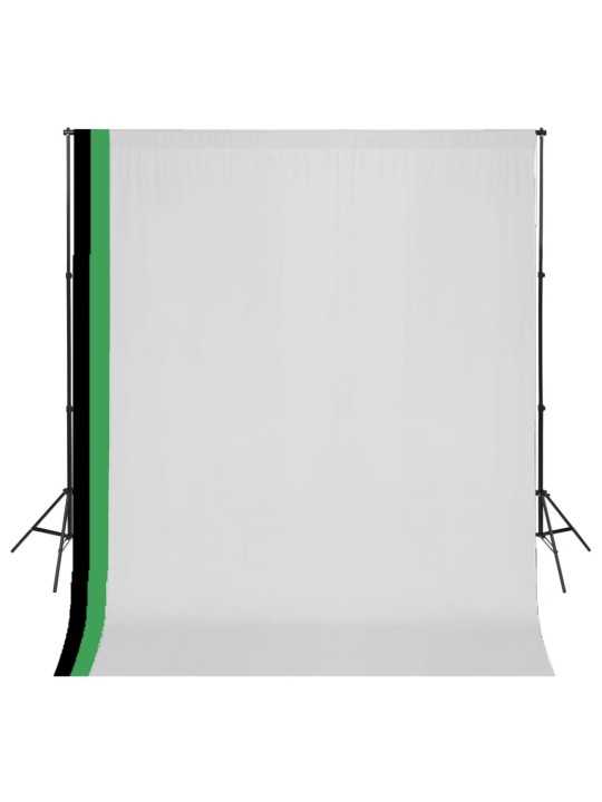 Fotostudijas fonu komplekts, 3 gab., regulējams rāmis, 3x3 m