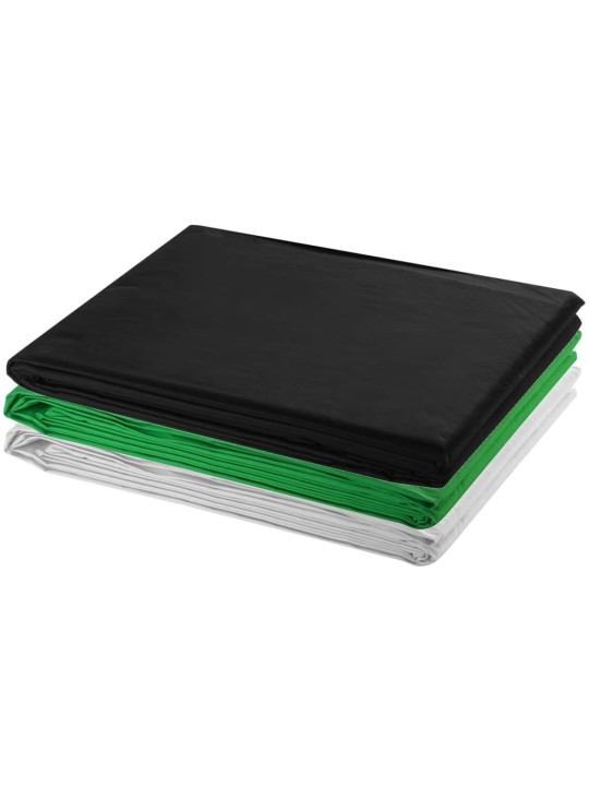 Fotostudijas fonu komplekts, 3 gab., regulējams rāmis, 3x3 m