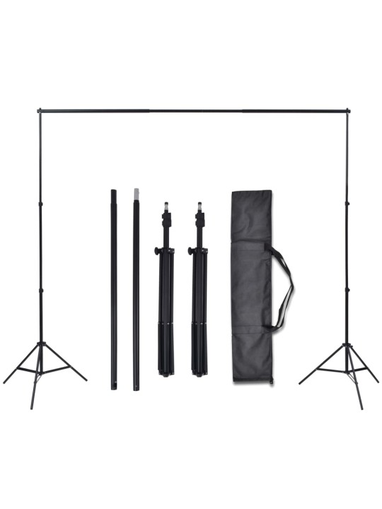 Fotostudijas fonu komplekts, 3 gab., regulējams rāmis, 3x3 m