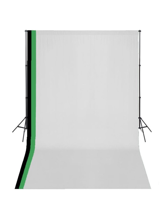 Fotostudijas fonu komplekts, 3 gab., regulējams rāmis, 3x5 m
