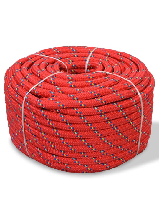 Pietauvošanās virve, polipropilēns, 14 mm, 250 m, sarkana