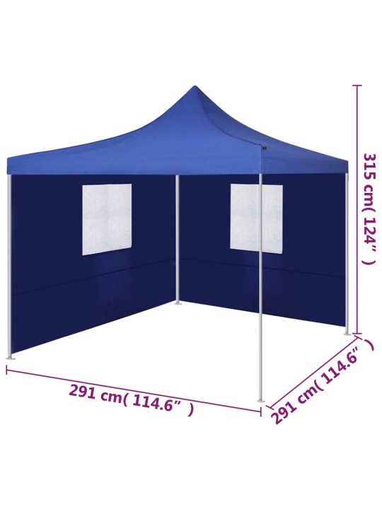 Saliekama telts ar 2 sienām, 3x3 m, zila