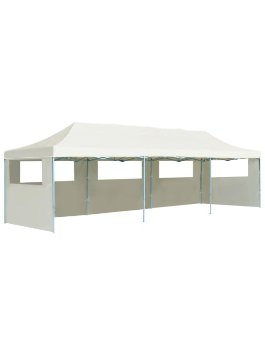 Saliekama nojume ar 5 sānu sienām, 3x9 m, krēmkrāsas