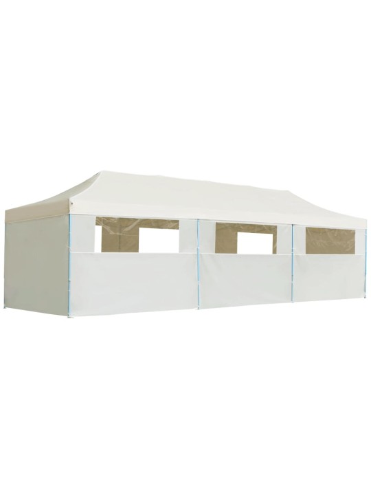 Saliekama nojume ar 8 sānu sienām, 3x9 m, krēmkrāsas