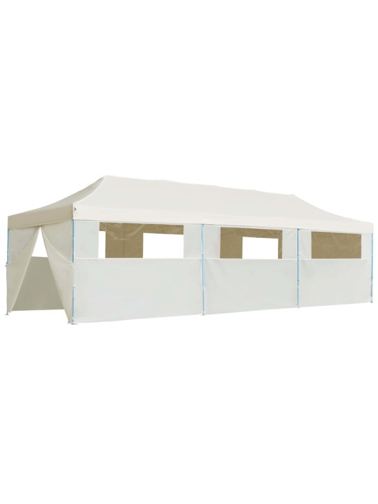 Saliekama nojume ar 8 sānu sienām, 3x9 m, krēmkrāsas