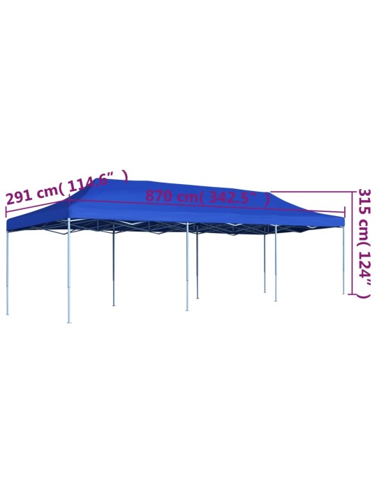 Saliekama svinību nojume, 3x9 m, zila