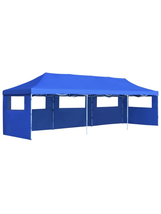 Saliekama nojume ar 5 sānu sienām, 3x9 m, zila