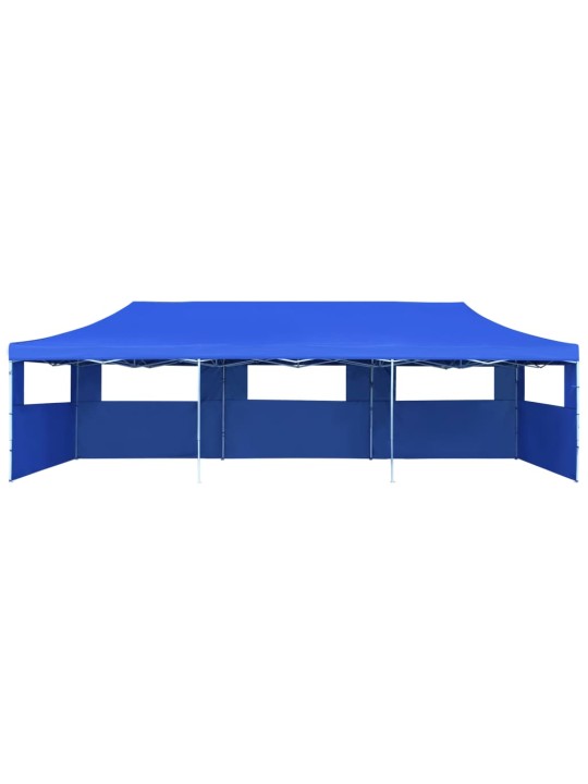 Saliekama nojume ar 5 sānu sienām, 3x9 m, zila