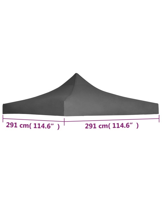Dārza nojumes jumts, 3x3 m, antracītpelēks