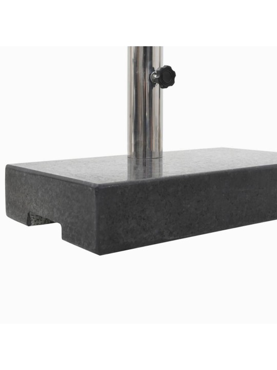 Saulessarga pamatne, melna, granīts, 25 kg, taisnstūra forma