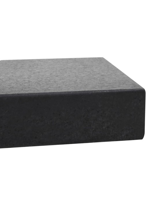 Saulessarga pamatne, melna, granīts, 25 kg, taisnstūra forma