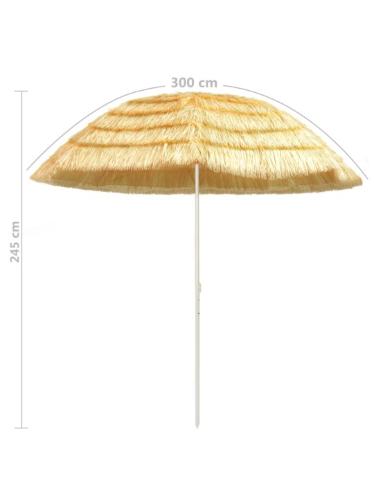 Pludmales saulessargs, dabīgs, 300 cm, havaju stils