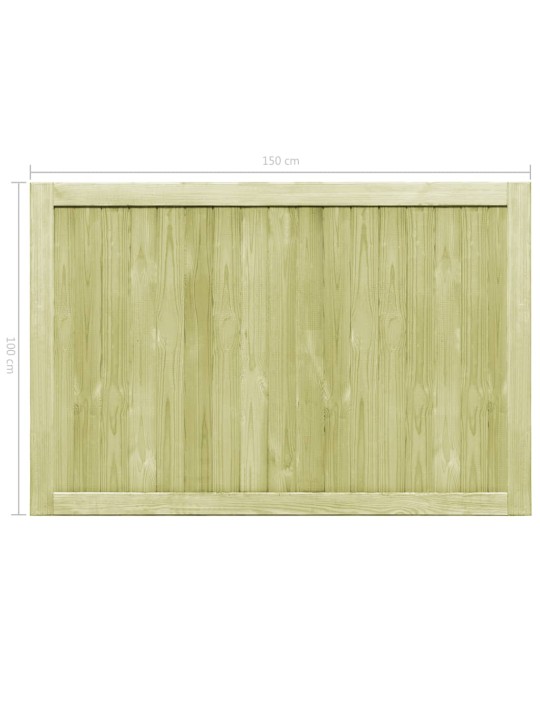 Dārza vārti, 2 gab., impregnēts priedes koks, 300x100 cm