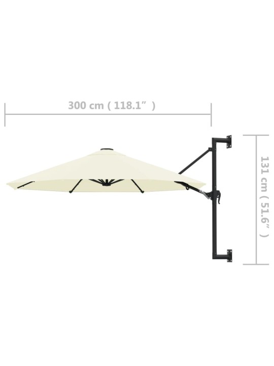 Saulessargs ar metāla kātu, smilšu krāsā, 300 cm