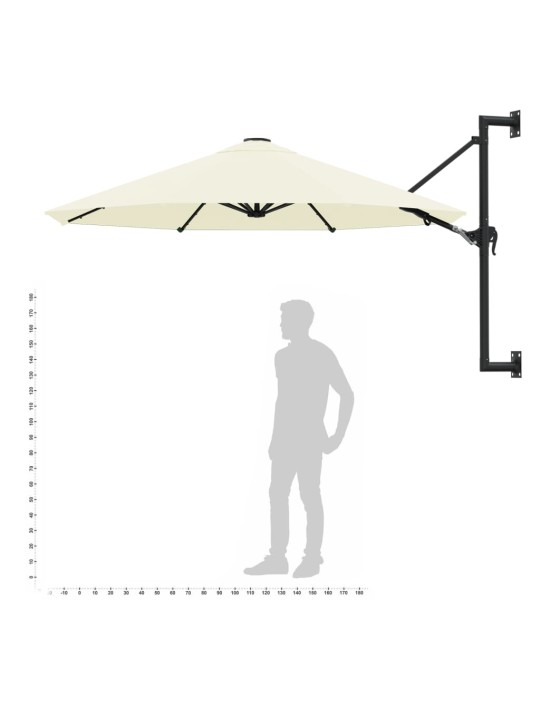 Saulessargs ar metāla kātu, smilšu krāsā, 300 cm