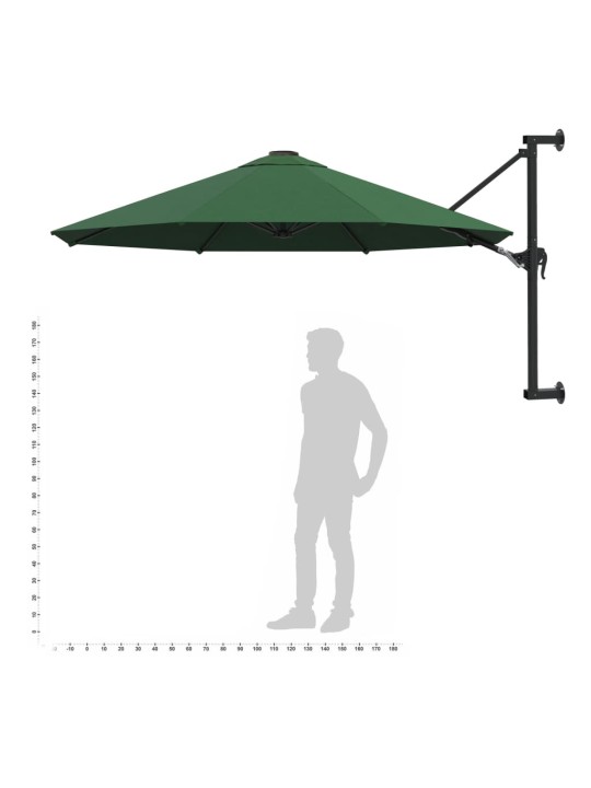 Saulessargs ar metāla kātu, zaļš, 300 cm