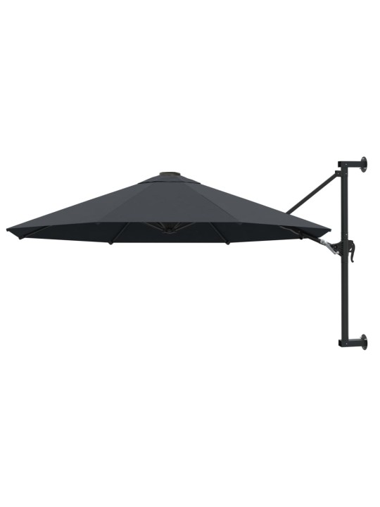 Saulessargs ar metāla kātu, antracītpelēks, 300 cm