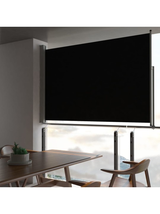 Izvelkama sānu markīze, 160x300 cm, melna