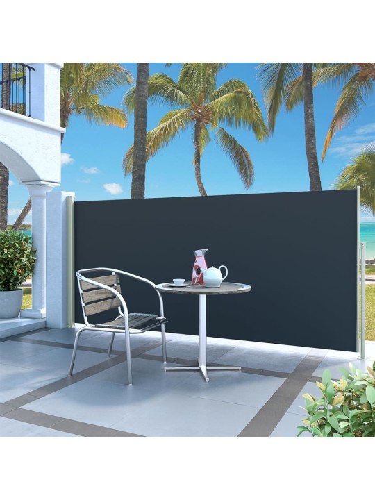Izvelkama sānu markīze, 140x300 cm, melna