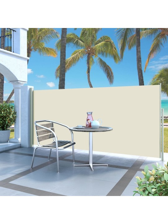 Izvelkama sānu markīze, 120x300 cm, krēmkrāsā