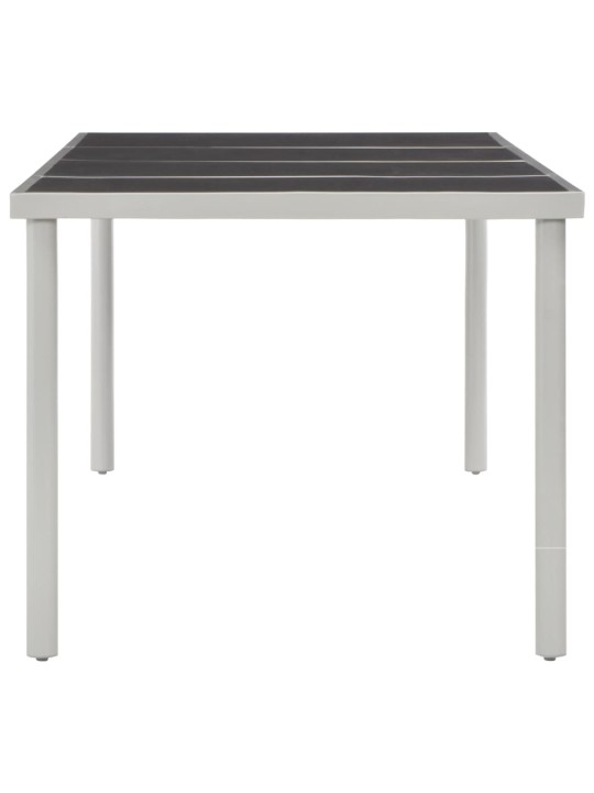 Dārza galds, 220x90x74,5 cm, melns, tērauds