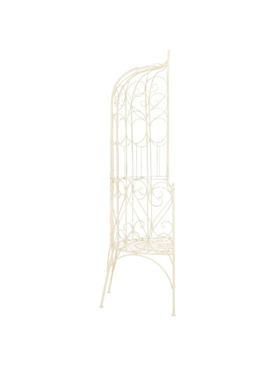 Dārza sols, 95 cm, dzelzs, antīki balts