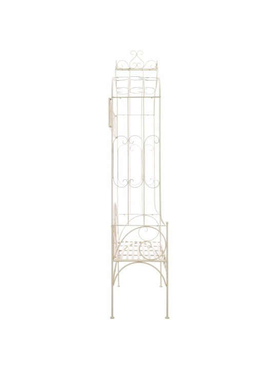 Dārza sols, 122 cm, dzelzs, antīki balts